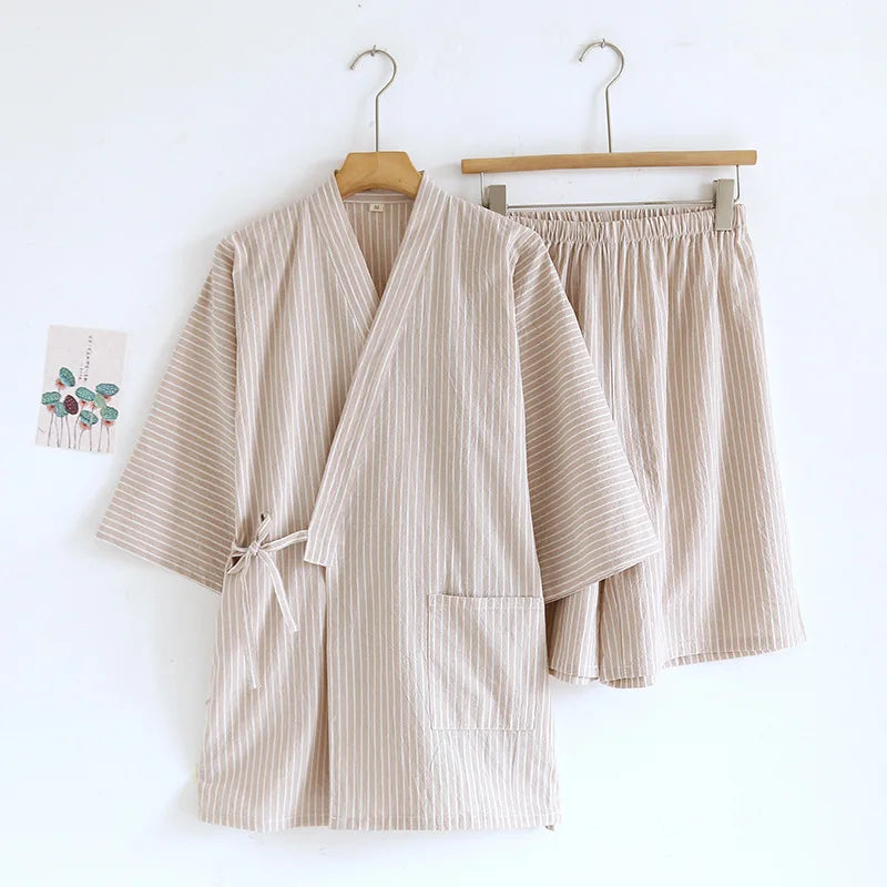 Japanese Tie Up Kimono Robes Pajamas